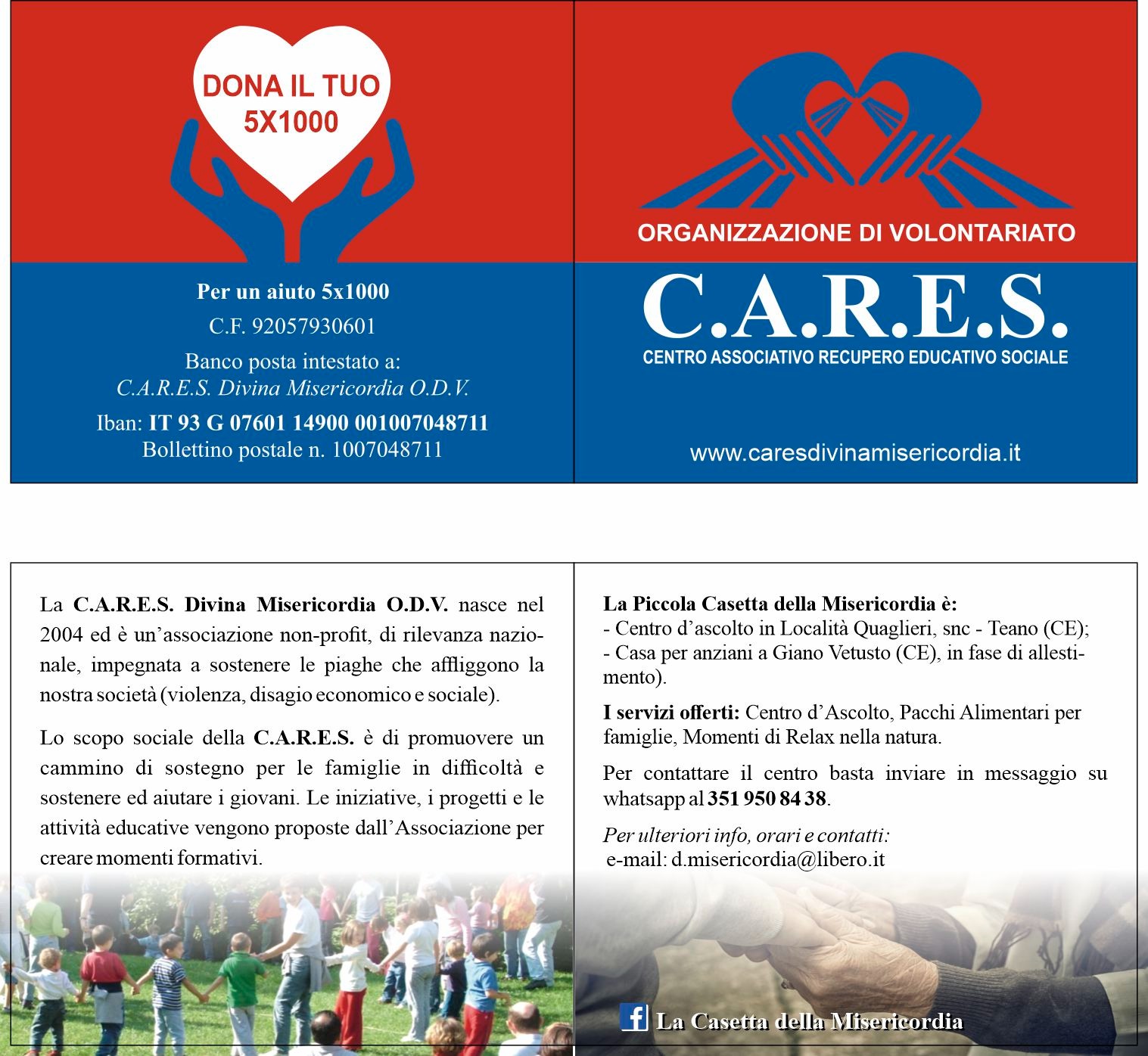 Donazione 5x100 Cares Divina Misericordia